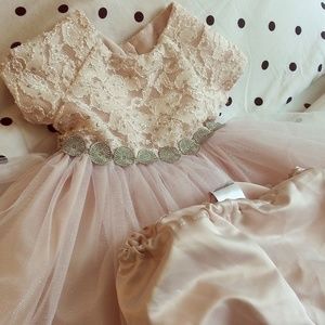 Pippa & Julie Lace Sparkle and Tulle Dress - 12mo